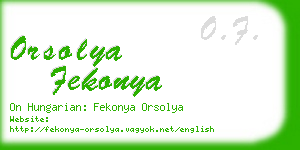 orsolya fekonya business card